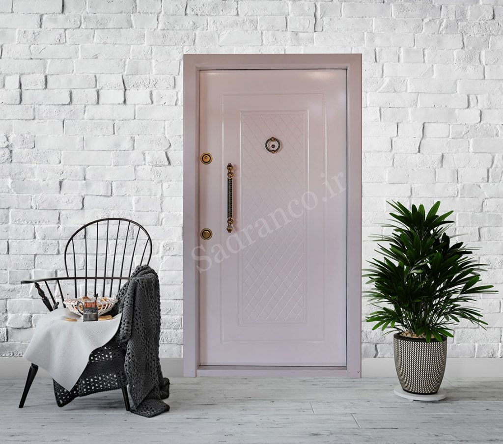 درب ضد سرقت لوزی سفید